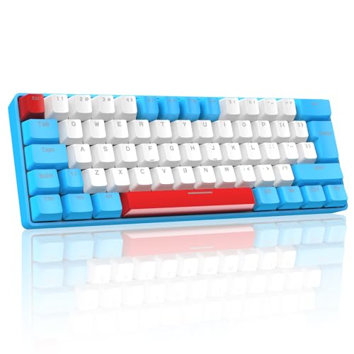 LexonElec T60 UK Layout 60% Mechanische Gaming-Tastatur, Kabelgebunden, Anti-Ghosting, 62 Tasten, Mechanische Rote Schalter mit ABS-Tastenkappen für PC/Laptop-Gundam von LexonElec