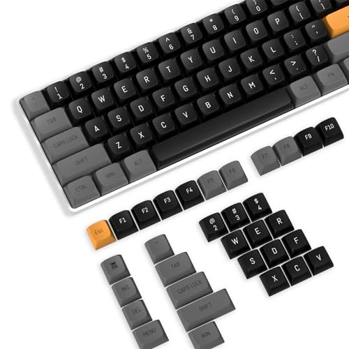 PBT Keycaps 110 Tasten, OEM Profil Double-Shot Tastenset für Gaming Tastatur, ANSI-Layout (US), für Mechanische Tastatur Cherry Gateron Kailh MX Schalter, Sternenschwarz von LexonElec