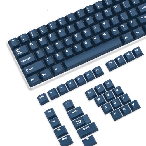 PBT Keycaps 120 Tasten, Cherry Profil Double-Shot Tastenset für Gaming Tastatur, ANSI Layout (US), für Cherry Gateron Kailh MX Schalter Mechanische Tastatur, Bergblau von LexonElec