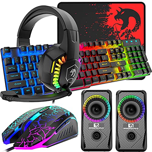 Vereinigtes Königreich-UK Layout verdrahtet 104 Key Gaming-Tastatur-Maus-Kopfhörer-Lautsprecher 5 in 1 Combo Multi RGB-Hintergrundbeleuchtung Einstellbar 2400DPI-Maus Great Mousepad wasserdicht Vereinigtes Königreich-UK Layout verdrahtet 104 Key Gaming-Tastatur-Maus-Kopfhörer-Lautsprecher 5 in 1 Combo Multi RGB-Hintergrundbeleuchtung Einstellbar 2400DPI-Maus Great Mousepad wasserdicht von LexonElec
