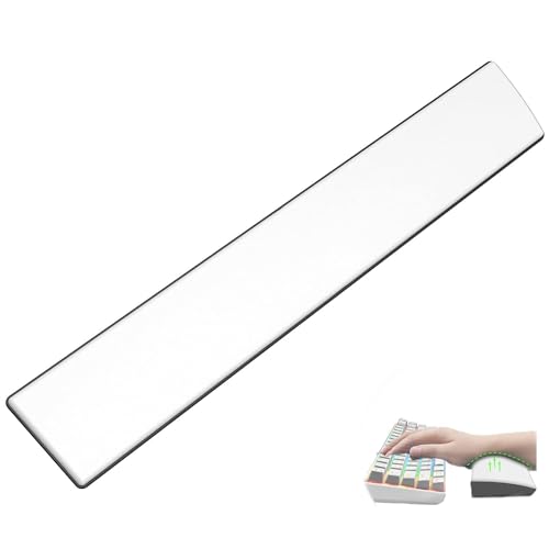 Handgelenkauflage Zum Full Size Mechanische Wireless Bluetooth 5.1 Beleuchtet Gaming PC Tastatur Ergonomisch Memory Foam Faux Leder Wrist Rest Anti Skid Gummi Basis Weich Für Game Office Typing-Weiß von LexonElec