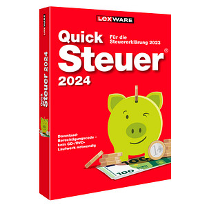 LEXWARE QuickSteuer 2024 (für das Steuerjahr 2023) Software Vollversion (PKC) von Lexware