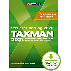 LEXWARE TAXMAN Rentner & Pensionäre 2021 (für das Steuerjahr 2020) Software Vollversion (Download-Link) von Lexware