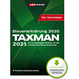 LEXWARE TAXMAN Vermieter 2021 (für das Steuerjahr 2020) Software Vollversion (Download-Link) von Lexware