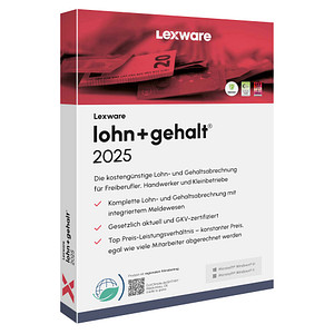 LEXWARE lohn+gehalt 2025 Software Vollversion (PKC) von Lexware