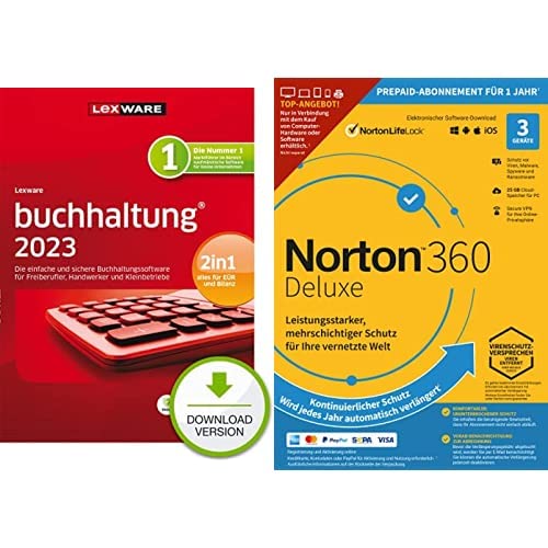 Lexware Buchhaltung Standard + NORTON 360 | Deluxe | 3 Gerät von Lexware