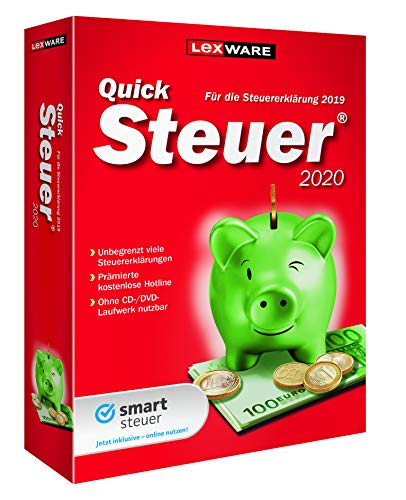 Lexware QuickSteuer 2020 für das Steuerjahr 2019|Minibox|Einfache und schnelle Steuererklärungs-Software für Arbeitnehmer, Familien, Vermieter, Studenten und Rentner von Lexware