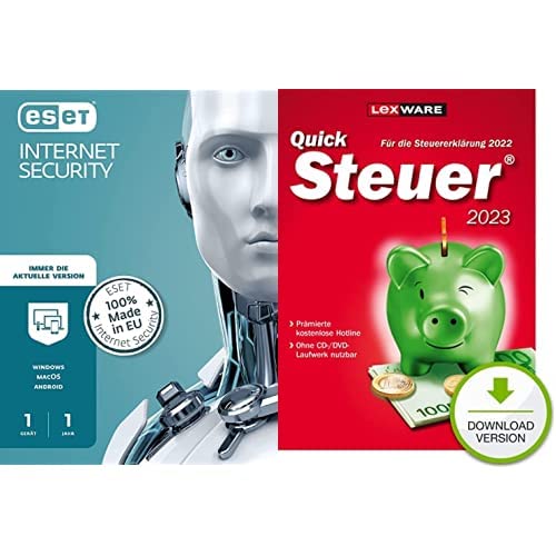 Lexware QuickSteuer 2023 + ESET Internet Security 2023 | 1 Gerät von Lexware