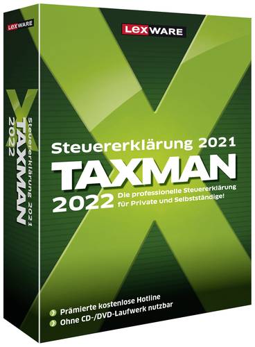 Lexware TAXMAN 2022 Jahreslizenz, 1 Lizenz Windows Steuer-Software von Lexware