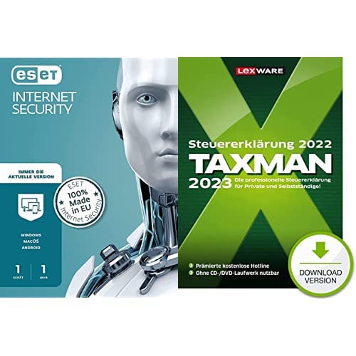 Lexware TAXMAN 2023 + ESET Internet Security 2023 | 1 Gerät von Lexware