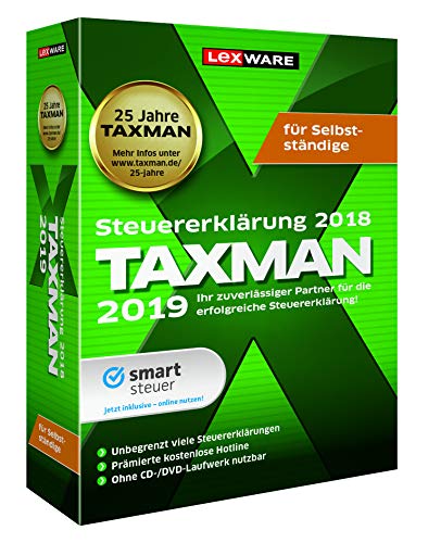 Lexware Taxman 2019 für das Steuerjahr 2018|Minibox|Übersichtliche Steuererklärungs-Software für Selbstständige, Gründer und Unternehmer von Lexware