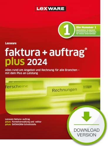 Lexware faktura+auftrag Plus 2024 (365 Tage) │Einfache Auftrags- u. Rechnungs-Software │ PC Aktivierungscode per Email von Lexware