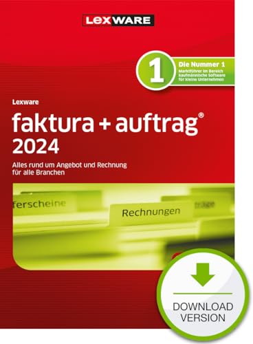 Lexware faktura+auftrag Standard 2024 (365 Tage) │Einfache Auftrags- u. Rechnungs-Software │ PC Aktivierungscode per Email von Lexware