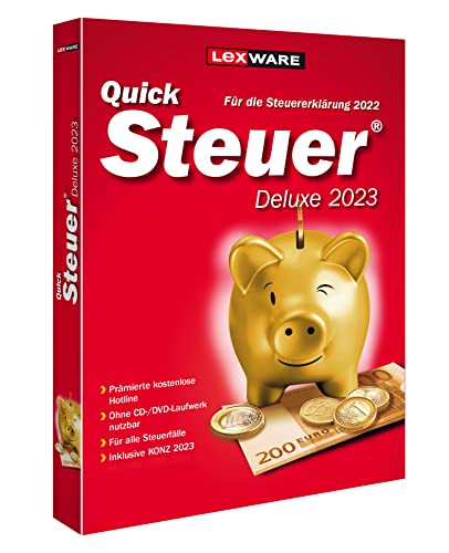 QuickSteuer Deluxe 2023 (für Steuerjahr 2022) | Minibox | Private und gewerbliche Steuererklärung von Lexware