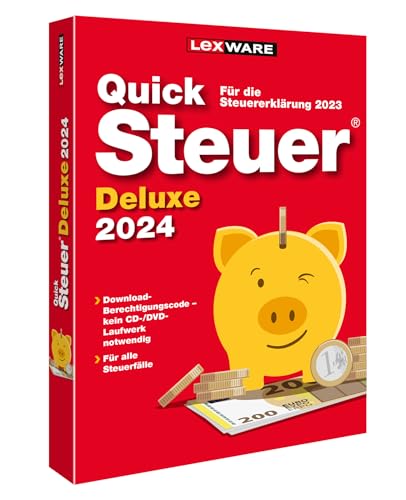QuickSteuer Deluxe 2024 (für Steuerjahr 2023) | Minibox | Private und gewerbliche Steuererklärung von Lexware