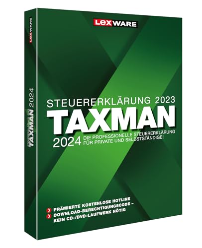 TAXMAN 2024 (für Steuerjahr 2023) | Minibox| Steuererklärungs-Software für Arbeitnehmer, Rentner u. Pensionäre, Familien, Studenten und im Ausland Beschäftigte von Lexware