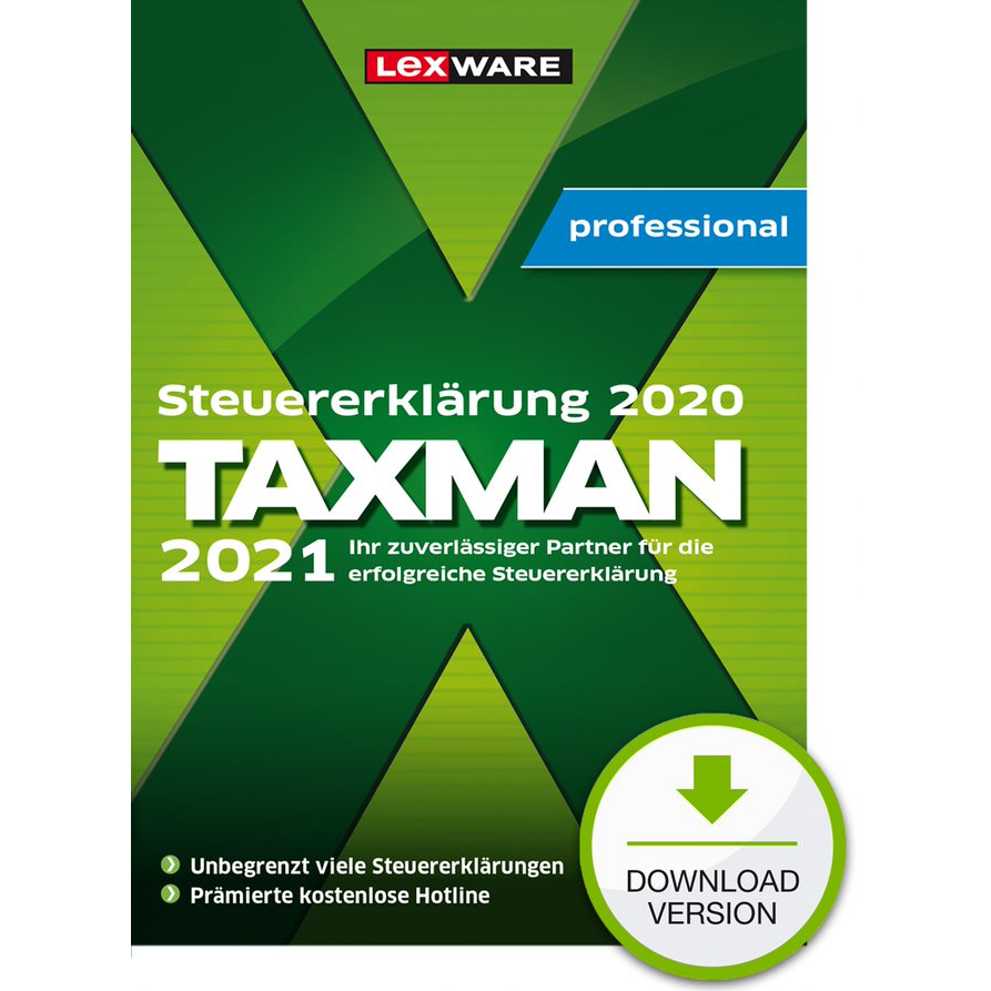 TAXMAN professional 2021 (5-Platz Lizenz) [Download] von Lexware