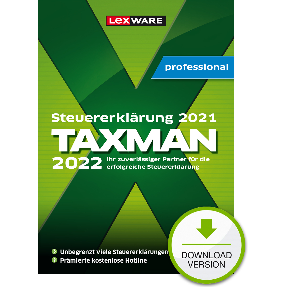 TAXMAN professional 2022 (5-Platz Lizenz) [Download] von Lexware
