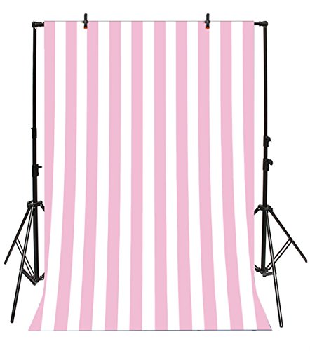 Leyiyi Fotohintergrund mit rosa und weißen Streifen, 1,8 x 2,4 m, für Geburtstagsparty, vertikale horizontale Sommer, Urlaub, Bankett, Babyparty, Blog, Make-up, Portrait, Vinyl, Studio-Requisite. von Leyiyi