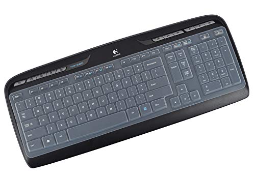 Ultradünne Tastaturabdeckung für Logitech MK320 & Logitech MK300 MK330 MK335 kabellose Tastatur, Logitech MK335 Tastaturabdeckung, transparent von Leze