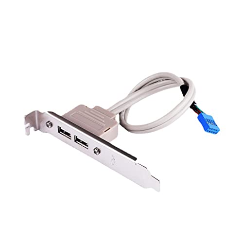 Computer Für Die Hülle Weiblicher Rückpanel PCI Baffle USB 2.0 9Pin Kabel 2-Port Motherboard Extension Doppelkupferdraht 0 3 von LfrXtra