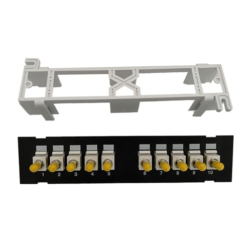 LfrXtra 10Port Straight Through ST Optical Fiber Panel RJ45 Netzwerkkabeladapter Ethernet Distribution Frame UTP 19 von LfrXtra