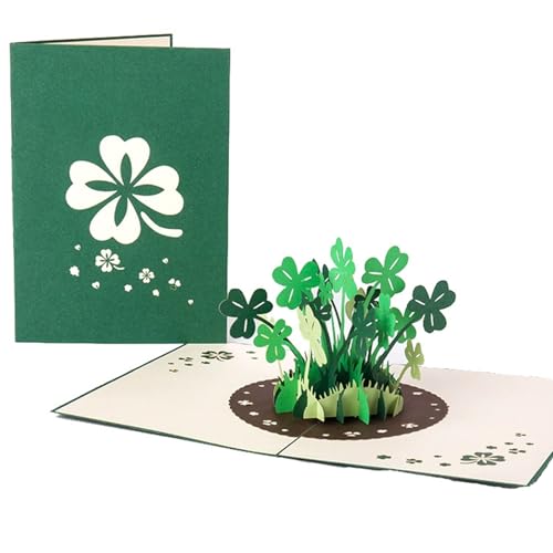 Pop-Up Karte Glücksklee, Viel Glück 3D Grußkarten, Gute Besserung, Glücksklee Klapp Karte, Geburtstagskarte 3D Genesungskarte, Glückwunschkarte für Neujahr, Geburtstag, Danke für Alles Karte Pop-Up Karte Glücksklee, Viel Glück 3D Grußkarten, Gute Besserung, Glücksklee Klapp Karte, Geburtstagskarte 3D Genesungskarte, Glückwunschkarte für Neujahr, Geburtstag, Danke für Alles Karte von Lguaquanx