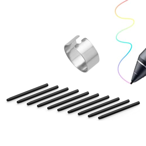 [10 Stück] Ersatzstiftspitzen Intuos Stifte für Wa-com CTL460, CTH460, CTH461, CTH661, CTH-480 CTH-480S stiftspitzen für INTUOS4 (Spitzen mit Abziehring) von LiLiTok