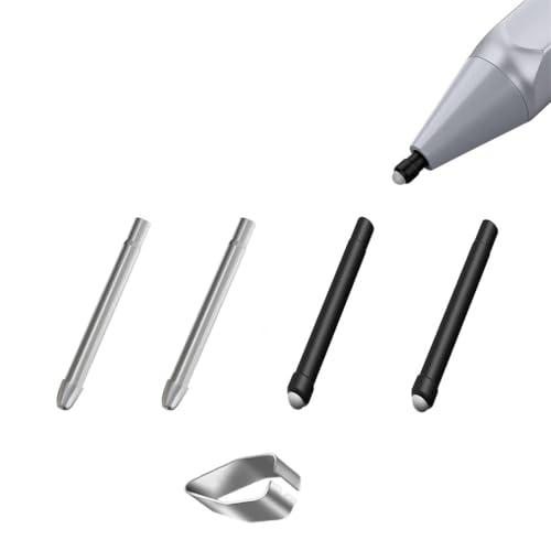 2pcs Metall Stiftspitzen +2pcs HB Stiftspitzen für Surface Pen, Ersatzfedern Kompatibel für Microsoft Surface Pro 7 6 5 4 Serie(Modell: 1776/1770) für Surface Laptop Stylus Stiftspitzen von LiLiTok
