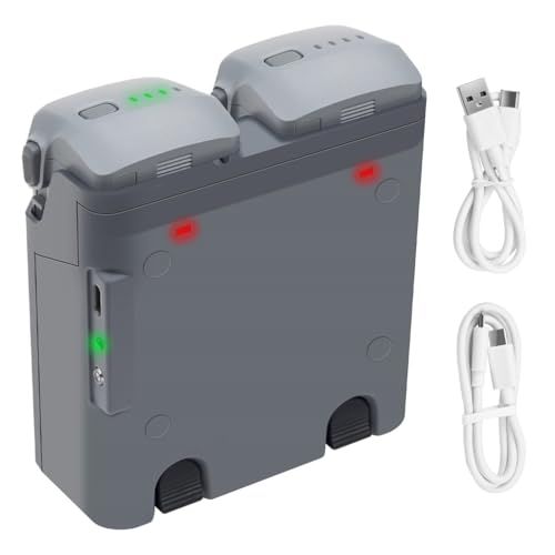 Air 3S Akku-Ladegerät, Zwei-Wege-Ladehub Drohnen-Akkus USB-Ladestation für DJI Air 3S /Air 3, Zwei Akkus Nacheinander Aufladen, Drohnen-Zubehör von LiLiTok