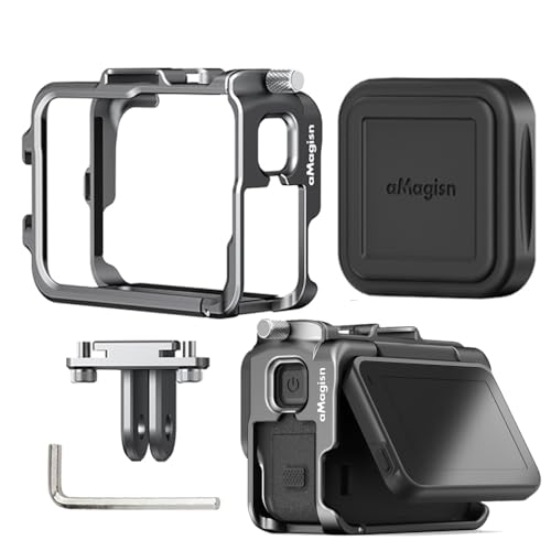 Aluminium Käfigrahmen für Insta360 Ace Pro/Ace Zubehör, Metal Cage Mount für 360 Ace Schutzhülle mit Silicone Objektivschutz Actionkamera Zubehör Aluminium Käfigrahmen für Insta360 Ace Pro/Ace Zubehör, Metal Cage Mount für 360 Ace Schutzhülle mit Silicone Objektivschutz Actionkamera Zubehör von LiLiTok