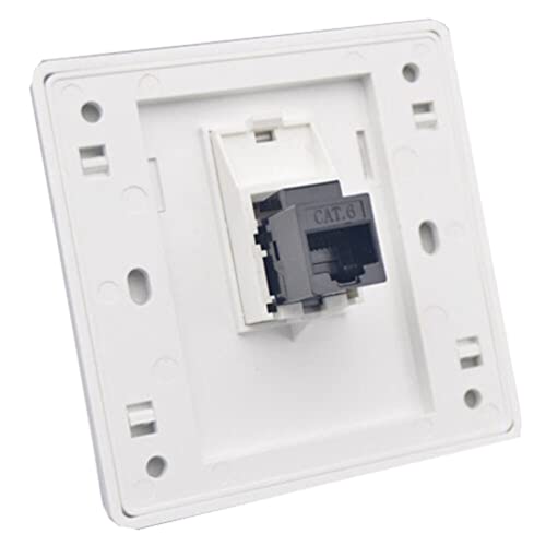 CAT6 Gigabit Netzwerk Buchse 86x86mm, Ethernet RJ45 LAN Kabel Dual-Pass Netzwerk Wandstecker, Buchse zu Buchse Faceplate Internet Straight Plug Outlet (3 Stück LAN x 1) von LiLiTok