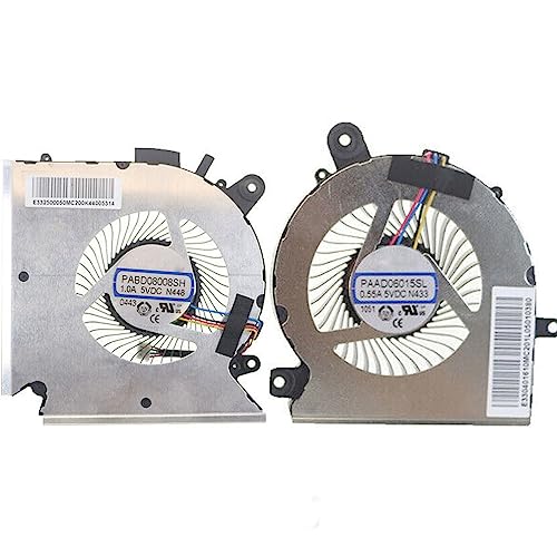 CPU GPU Kühler Lüfter für MSI Katana GF66 Pulse GL66 PABD08008SH N459 MS-1581 Laptop Kühler (CPU+GPU-Lüfter) von LiLiTok