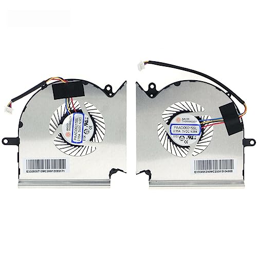 CPU Lüfter GPU Kühling Lüfter für MSI GE63VR MS-16P1 GE73VR MS-17C1 N383 N384 Laptop Kühler (GPU+CPU-Lüfter) von LiLiTok