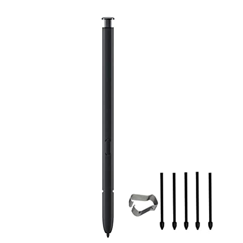 Eingabestift Kompatibel für Samsung Galaxy S22 Ultra 5G S Pen, Stylus Stift mit 5 Stück Ersatzspitzen (kein Bluetooth) (Schwarz) von LiLiTok