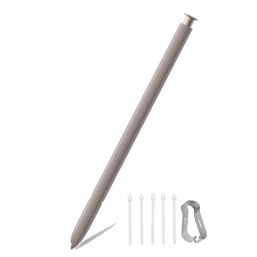 Eingabestift S Pen Kompatible für Samsung Galaxy S24 Ultra Stift S Pen Bluetooth Pen mit 5 Stück Ersatzstiftspitzen (Grau) von LiLiTok
