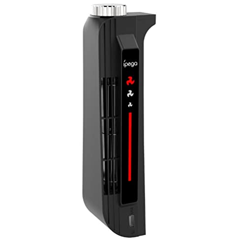 FPS5-Konsolenlüfter mit erweiterter USB-Schnittstelle, Leiser, 3-stufig Einstellbarer Schneller Kühler, kompatibel für Playstation 5 (Schwarz) von LiLiTok
