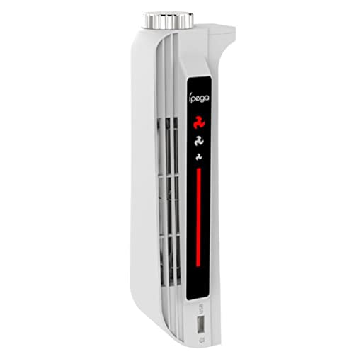 FPS5-Konsolenlüfter mit erweiterter USB-Schnittstelle, Leiser, 3-stufig Einstellbarer Schneller Kühler, kompatibel für Playstation 5 (Weiß) von LiLiTok