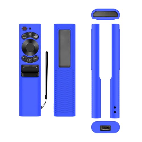 Fernbedienunghülle für Samsung BN59-01357/01311/01363 Solar-Fernbedienungsgehäuse Silikonhülle mit Lanyard Vollabdeckung Schutz (Blau) von LiLiTok