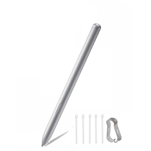 Galaxy Tab S7 S8 S Pen, Eingabestift Kompatibel für Samsung Galaxy Tab S7/S7 Plus S7+ Stift/Tab S8 Tablet S Pen mit 5 Stück Ersatz-Stiftspitzen(Kein Bluetooth) (Silber) von LiLiTok