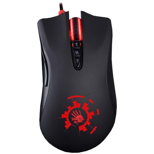 Gaming-Mäuse Für Bloody A91 Optische Maus-4000 DPI - Licht Strike (LK) Optische Schalter und Rollen - 8 Programmierbare Tasten und Fortgeschrittene Makros-Mäuse (Inaktive Version) von LiLiTok