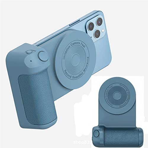 Handy Halterung Stabilisator mit Kabelloses Ladegerät, Handy Fotografie Unterstützung Ständer Griff (Blau) von LiLiTok