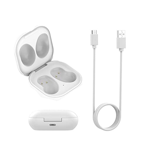 Ladegerät Box für Samsung Galaxy Buds Live Ladecase Ersatz, Ladehülle mit Ladekabel für Galaxy SM-R180 Earbuds Aufbewahrungsbox und Ladestation (Weiß) von LiLiTok