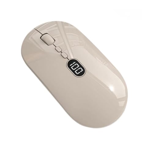 LiLiTok 7 Tasten Bluetooth Mäuse 2.4Ghz Wireless Mäuse Office Mäuse 2400DPI mit USB-Empfänger für MacBook PC Laptop Surfacebook (Beige) von LiLiTok