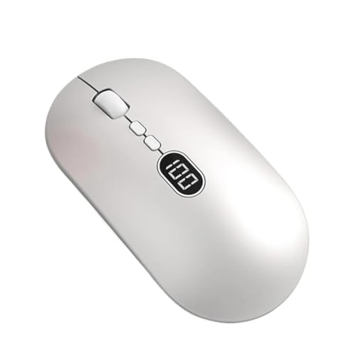 LiLiTok 7 Tasten Bluetooth Mäuse 2.4Ghz Wireless Mäuse Office Mäuse 2400DPI mit USB-Empfänger für MacBook PC Laptop Surfacebook (Silber) von LiLiTok