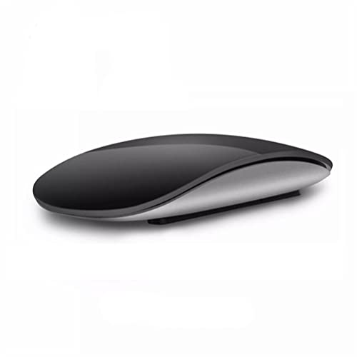 LiLiTok Bluetooth 5.0 Kabellos Maus Silent Multi Arc Touch-Mäuse, Magic Mäuse Wiederaufladbar Kompatibel für Laptop Pad Mac PC MacBook (Schwarz) von LiLiTok