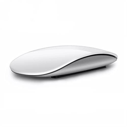 LiLiTok Bluetooth 5.0 Kabellos Maus Silent Multi Arc Touch-Mäuse, Magic Mäuse Wiederaufladbar Kompatibel für Laptop Pad Mac PC MacBook (Weiß) von LiLiTok