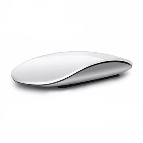 LiLiTok Bluetooth 5.0 Kabellos Maus Silent Multi Arc Touch-Mäuse, Magic Mäuse Wiederaufladbar Kompatibel für Laptop Pad Mac PC MacBook (Weiß) von LiLiTok