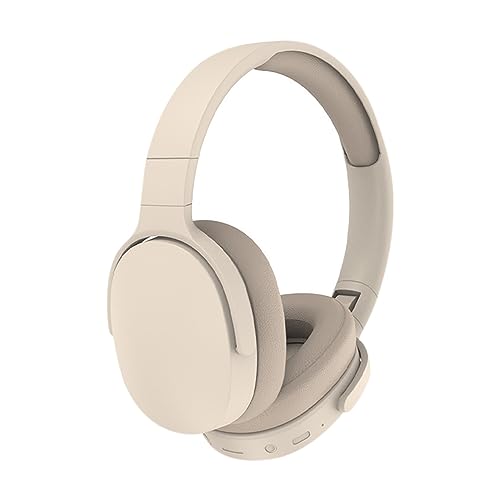 LiLiTok Bluetooth-Kopfhörer Over-Ear, Kabellose Kopfhörer mit Mikrofon für Telefonate, HiFi-Stereo Music Headset Faltbare Kopfhörer Noise-Cancelling-Kopfhörer für Phone/Pad/PC/Laptop (Khaki) von LiLiTok