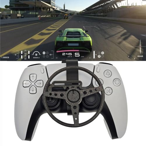 LiLiTok Für PS5 und PS5 Slim Controller Mini-Lenkrad, 3D-Druck Rennspiele-Lenkrad Ersatz Racing Game Wheel für Playstation 5 Slim Zubehör von LiLiTok